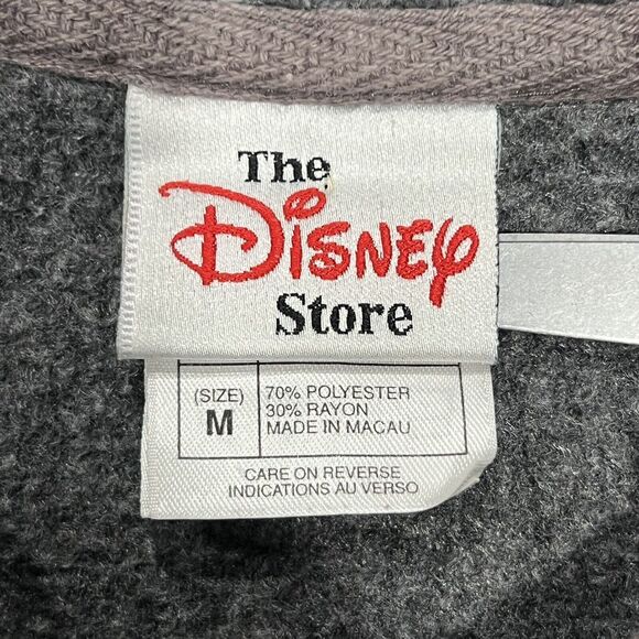 The Disney Store Sweater Womens Dark Gray 1/4 Zip Winnie The Pooh Fleece Medium - Picture 6 of 8